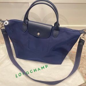 Longchamp Le Pliage Neo Medium Travel Crossbody Bag NAVY BLUE AUTHENTIC